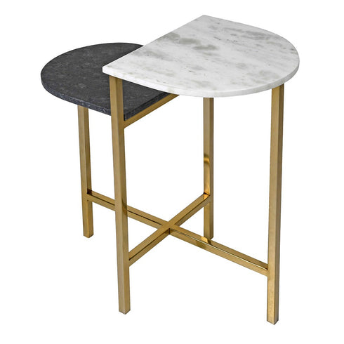 Two Tone Marble Side Table